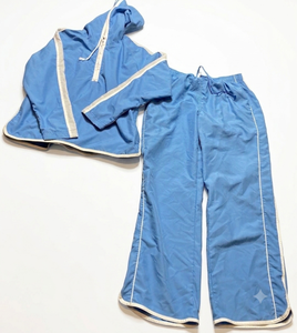 Conjunto de Chaqueta y Pantalones Cortavientos Azul Bebé para Mujer, Traje Deportivo Ligero e Impermeable, Logotipo Personalizado, para Gimnasio, Running y Entrenamiento - Product Image 1