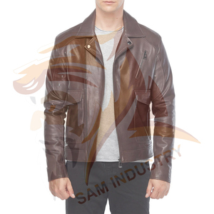 Chaqueta de Invierno de Cuero Genuino de Oveja/Vaca para Hombre, Talla Grande, Logotipo Personalizado, Resistente al Viento y al Agua, Chaqueta de Cuero de Primera Calidad - Product Image 5