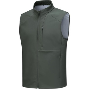 Chaleco de golf ligero y transpirable para hombre, cortavientos, de secado rápido, sin mangas, con cuello alto y cremallera, chaleco deportivo. - Product Image 1