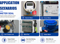 Sceau de compteur en plastique inviolable YSD avec fil en acier inoxydable pour compteurs électriques, d'eau, de gaz et de services publics