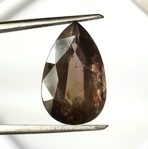 Tourmaline fumée naturelle zambienne facettée, 6,65 carats, taille poire, pierre précieuse lâche de qualité supérieure - Product Image 2