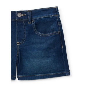 Shorts en jean délavé foncé pour homme, taille mi-haute, 100 % coton, décontractés, pour l'été, avec boutons et poches - Product Image 6