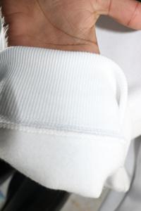 HOWARD WHITE <b>Mock</b> <b>Neck</b> Sweatshirt 100% BLACK Applique Embroidery wide <b>neck</b> Sweatshirt Finer Threads - Product Image 6