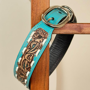 Collier de chien en cuir véritable fait main personnalisé avec boucle en métal et anneau en D Colliers pour animaux de compagnie en cuir usiné à la main de luxe écologique - Product Image 4