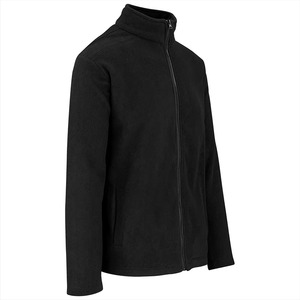 Men's Customizable Waterproof Breathable 100% Polyester Fleece Jacket with Hood and Zip-Up Collar for Winter - Product Image 3