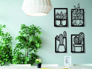 Juego de 4 Piezas de Arte en Madera Pintada, Moderno y Elegante, Decoración Versátil para Pared, Edición Escénica de Año Nuevo ABI OVERSEAS - Product Image 2