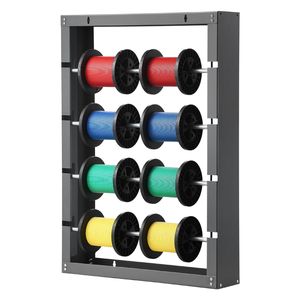 "<b>Wall</b>-Mounted Steel <b>Wire</b> Spool <b>Rack</b> with 4 Adjustable Rods for Multi-Spool <b>Storage</b> (Up to 150 Lbs)" - Product Image 3