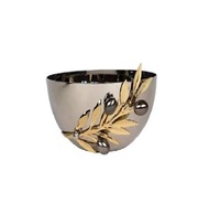 Ensemble de 2 bols et 2 cuillères plaqués or, écologiques, durables et luxueux, pour mariages indiens, fêtes, ou cadeaux de pendaison de crémaillère - Vente en gros