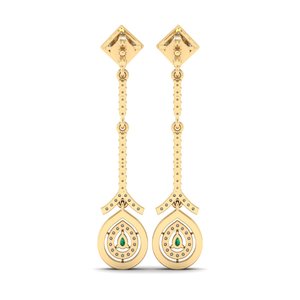 REYES Sparking 925 Sterling Silver GRA Certified Moissanite Dangle Drop <b>Earrings</b> Luxury <b>Emerald</b> Gemstone Wedding Gift Jewelry - Product Image 4