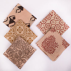 Magnifique ensemble de bandanas Bagru faits main en coton, à motifs géométriques, multifonctionnels, décontractés, pour toutes les saisons, confortables, pour l'été - Product Image 2