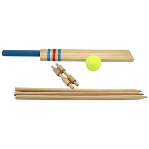 Set Clásico de Bate de Cricket de Madera con Casco Rojo y Pelotas para el Juego de Cricket - Product Image 5