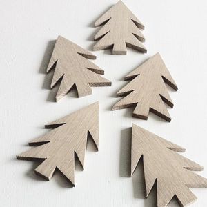 Décoration de Noël en bois faite à la main, arbre de Noël en bois naturel pour la décoration de la maison, ornement de table pour les fêtes de Noël - Product Image 4