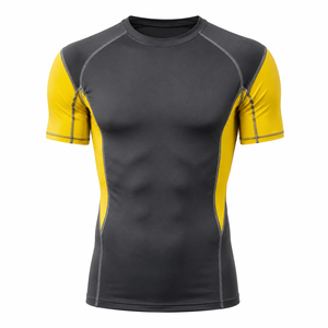 Wholesale Customized High Quality Breathable <b>Rash</b> <b>Guard</b> for <b>Men</b>-Spandex/Polyester Quick Dry Anti-UV ODM/OEM Service - Product Image 1