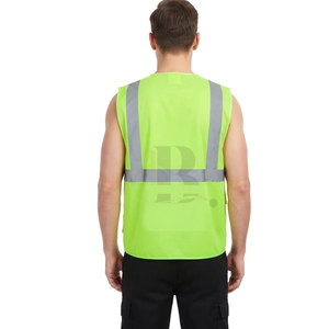 Chaleco de Trabajo de Moda para Hombre, Ropa de Trabajo Reflectante de Alta Visibilidad, Transpirable, de Secado Rápido, con Múltiples Bolsillos, Cómodo y Duradero - Product Image 2