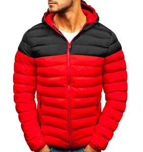 Winter Thickened Padded Cotton Jacket Men Zipper Cardigan Outdoor Casual Warm Hooded Down Jacket - Product Image 1