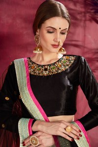 Women Lehenga Choli Set <b>Sequin</b> Embroidery Tropical Floral Print Woven Knee Length Dupatta Ethnic Outfit for Wedding - Product Image 2