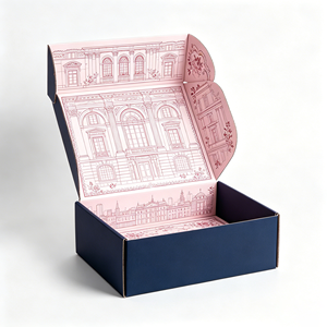 Caja <span class=keywords><strong>de</strong></span> Embalaje Ecológica y Popular <span class=keywords><strong>de</strong></span> Doble Pared Corrugada Tipo Avión con Protección Antichoque E-flute para Envío <span class=keywords><strong>de</strong></span> Cosméticos - Product Image 1