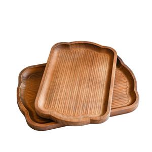 Bandeja de Madera Maciza con Acabado Natural |   Bandeja de Madera Hecha a Mano para Mesa de Comedor, Utensilios de Cocina, Decoración del Hogar - Product Image 3