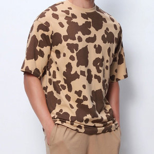 Camiseta de Alta Calidad para Hombre, Corte Regular, Cuello Redondo, Manga Corta, Transpirable, Ligera, Estampada, de Poliéster y Algodón - Product Image 1