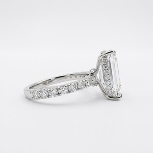 PT950 Platinum Radiant & Round Lab Grown Diamond Ring | 4.61 CT Fine Jewelry - Product Image 2