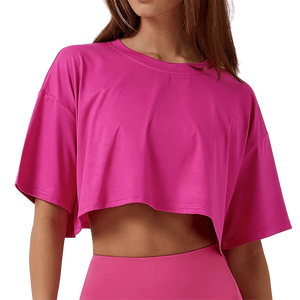 Top Corto Casual de Verano para Mujer, Estilo Moderno, 100% Algodón Jersey, Ligero, Transpirable, de Secado Rápido, para Uso Diario - Product Image 6