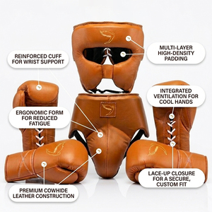 Nuevo y Exclusivo Set de Boxeo Fly, Guantes de Boxeo Profesionales de Cuero Genuino, Set de Entrenamiento de Boxeo Profesional - Product Image 5