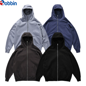 Sudadera con capucha y cremallera para hombre, 100% algodón, con bolsillo, para verano - Product Image 3