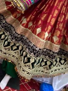 Conjunto de Vestido Étnico Gulbahar de Chifón Bordado con Manga Larga y Estampado para Mujeres y Hombres, Estilo Pakistaní para Eid - Product Image 4