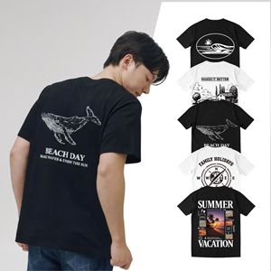 Camiseta Unisex de Verano, Manga Corta, Cuello Redondo, Corte Regular, 100% Algodón, Informal, Ligera, de Secado Rápido, Blanca y Negra - Product Image 1