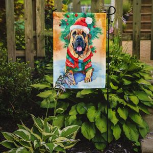 Bandera de jardín de Navidad Bullmastiff Multicolor, Bandera de buzón decorativa para ilustraciones de Patio para camas de flores de jardín de tamaño de jardín - Product Image 2