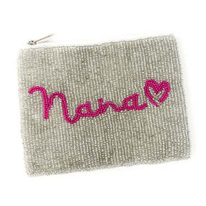 Pochette perlée Tropical Mom, Cadeau Fête des Mères, Porte-monnaie Feuille Rose, Mini Portefeuille Zippé pour l'été, Accessoires de Boutique en Gros - Product Image 6