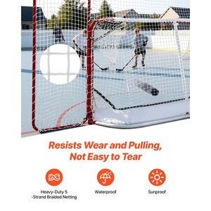 Set di Porte da Hockey su Strada in Acciaio 10x6FT, Leggere e Portatili, per Allenamento Professionale - Product Image 4