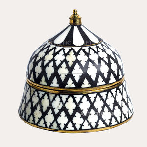 Cadeau de noël bois os incrustation magasin boîte ensemble fantastique Look os incrustation boîte métal boîte maison et mariage décor - Product Image 2