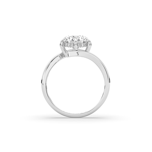 Anillo de Compromiso de Diamante Cultivado en Laboratorio, Corte Redondo, 2.57 Quilates, Ligero, Oro Sólido de 14K/10K, Brillante, para Novia - Product Image 4