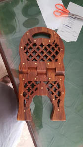 Soporte de Madera Tallado a Mano Vintage, Plegable y Ajustable, para Libros, Biblia, Cuchillos de Cocina, Portátil, Escritorio de Lectura - Product Image 2