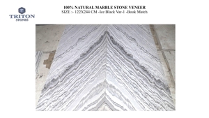 Revestimiento de Piedra de Mármol Natural, Loseta de Mármol Natural Exótico Negro Hielo para Cocina, Comedor, Pisos, Encimeras y Baños - Product Image 3