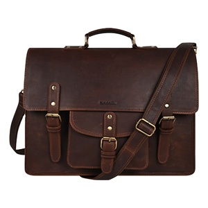 <b>Leather</b> <b>Bags</b> Genuine <b>Leather</b> Vintage Crossbody Messenger Satchel <b>Bag</b> <b>Men</b> Women Business <b>Work</b> Laptop Briefcase - Product Image 1