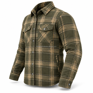 High Quality Motorbike <b>Flannel</b> Shirt With Kevlar Lining Durable Construction & Comfortable Fit For Riding Travel & Casual Wear - Product Image 4