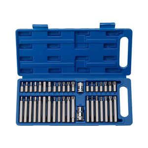 Set Soket Metrik 34 pcs 1/2 Inch 3/8 Inch dengan Adaptor, Gagang Drive, Soket Hexagonal Torx Star Impact, Kunci Soket Ratchet, Driver Tangan OEM - Product Image 3