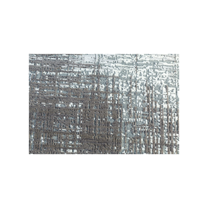 Tapis rectangulaire en laine et soie de bambou noué à la main, non teint, blanc et gris anthracite, tapis de sol haut de gamme fait main et tissé à la main - Product Image 1