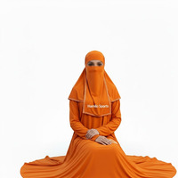 Niqab de qualité supérieure pour femmes musulmanes, foulard respirant à une couche en voile Nida, masque couvrant le visage, jilbab, hijab de prière, niqab