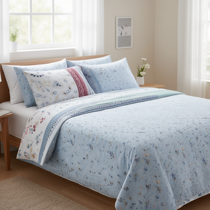 Soft Rangoli Cotton 4pc <b>Bed</b> <b>Sheet</b> Set 93x108 Inch Twin 300tc Fitted & Flat <b>Bed</b> <b>Sheets</b> with Solid Pattern for Home Hotel Use - Product Image 3