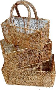 Round Metal Mesh Wire <b>Hamper</b> Basket Rose Gold Decorative Shagun Tray for Fruits Sweets <b>Gifts</b> <b>Wedding</b> Return <b>Gift</b> - Product Image 3