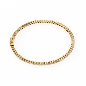 Aries Jewel Classic Round CVD HPHT Lab Grown Diamond 14k <b>Solid</b> <b>Gold</b> Round Brilliant Cut Tennis Bracelet Fine Jewelry Women - Product Image 4