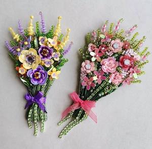 MD HANDICRAFTS Luxury Floral Embroidery Brooch with Hand Sewn Crystal Beads and Pearls Elegant Handmade <b>Wedding</b> Brooch - Product Image 2