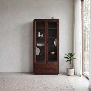 Mueble de Almacenamiento Moderno para Sala de Estar, con Puertas Estilo Shaker Minimalistas de Madera Sólida de Roble, 2 Cajones, 3 Estantes y 3 Años de Garantía - Product Image 4