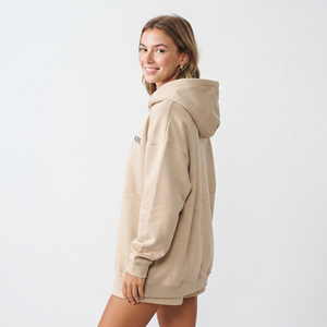 Sudadera con capucha de algodón grueso extragrande para mujer, estilo casual, con bolsillos, tendencia 2026 - Product Image 4