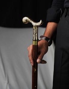 Adjustable Height Metal <b>Walking</b> <b>Stick</b> With Ergonomic Handle For Senior Citizens And Rehabilitation Use - Product Image 2