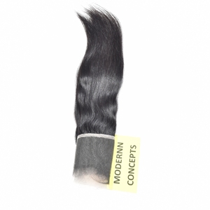 Vente en gros non traitée d'un donneur trame de génie naturel fermeture Hd droite aucune perte de cheveux humains indiens vierges bruts - Product Image 2