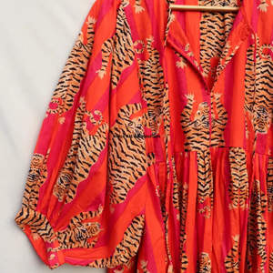 Beautiful floral Cotton Block Printed dress Dress For Casual wear Hand Block Printed Dress - Product Image 6